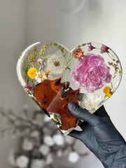 Eternal Heart of Nature Dandelion Floral Keepsake Lamp