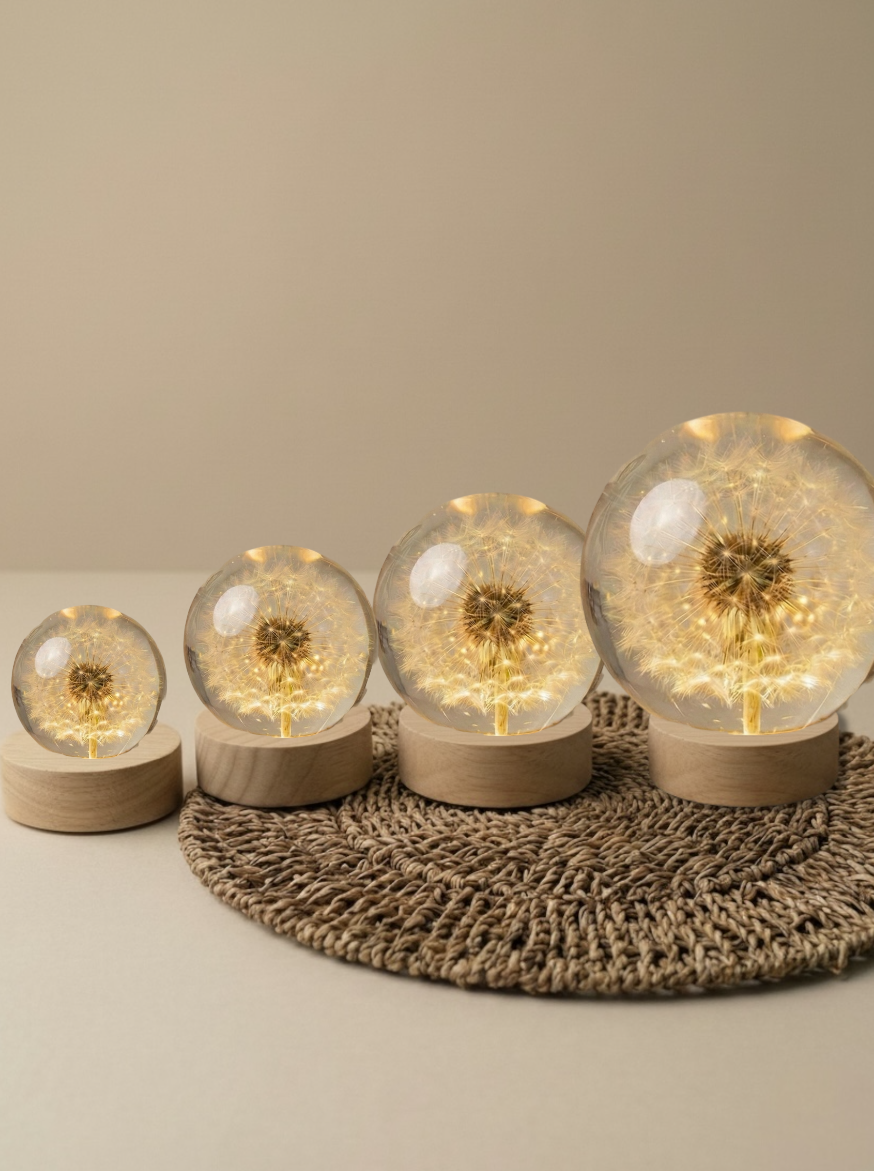 Dandelion Lamp Sphere - Choose your size