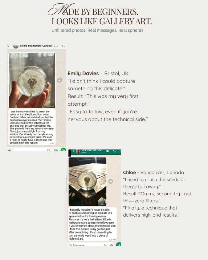 ENGLISH Course Preserving the Dandelion - Learn how to make it ethernal