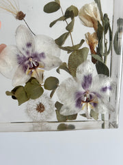 Eternal Dandelion Orchid Crystal Design Cube Lamp