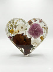 Eternal Heart of Nature Dandelion Floral Keepsake Lamp