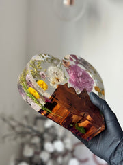 Eternal Heart of Nature Dandelion Floral Keepsake Lamp