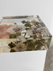 Eternal Dandelion Orchid Crystal Design Cube Lamp