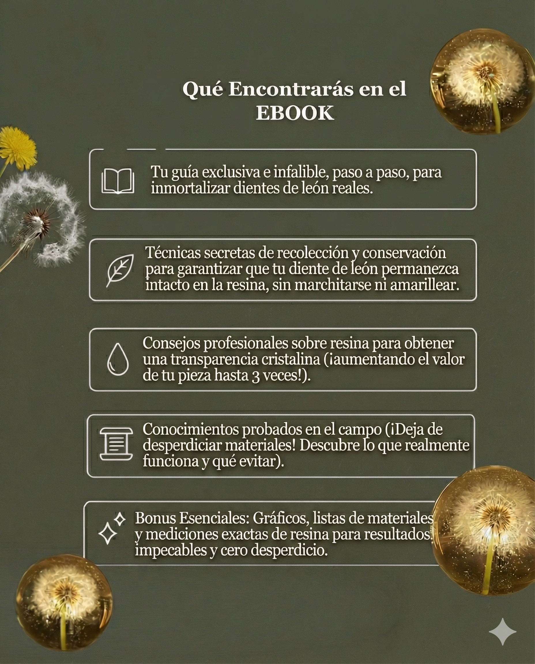 ESPANOL - Ebook Conservando el Diente de León – Aprende a hacerlo eterno