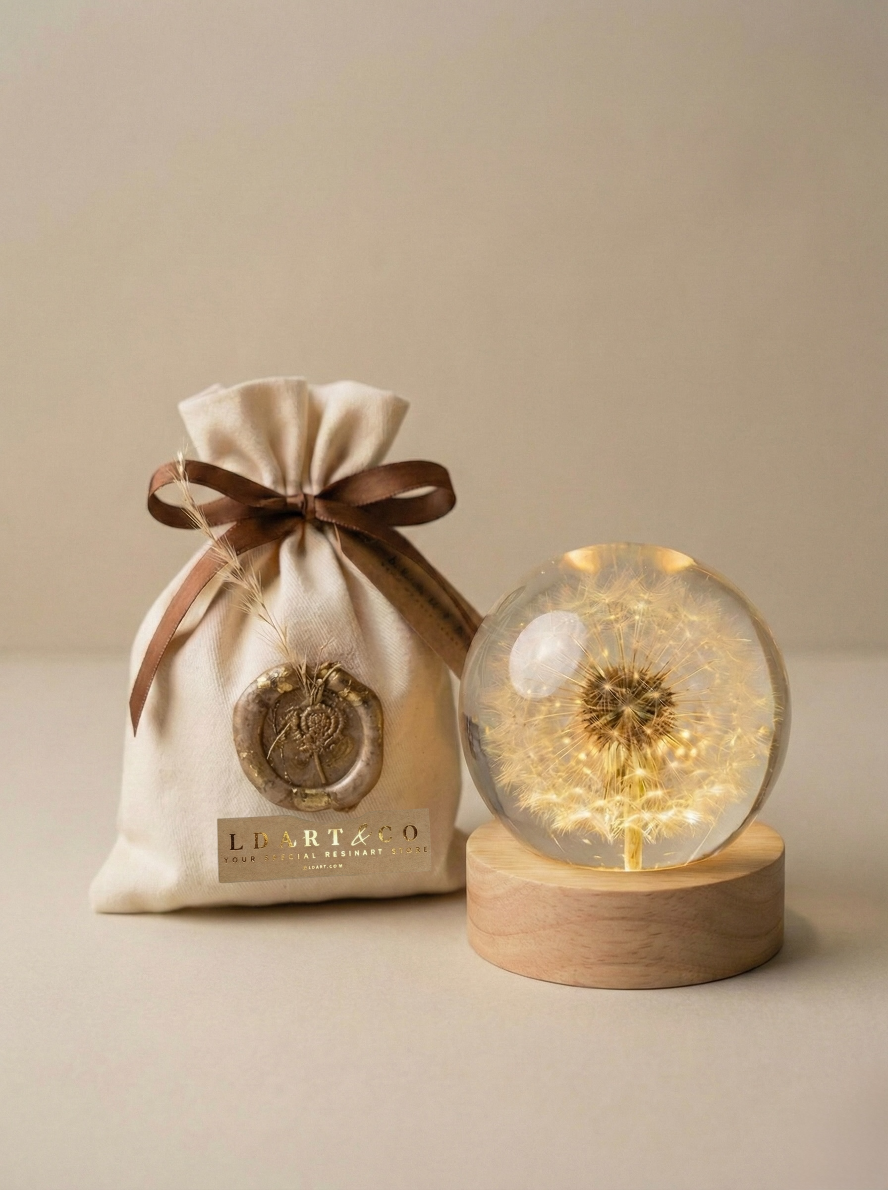 Dandelion Lamp Sphere - Choose your size