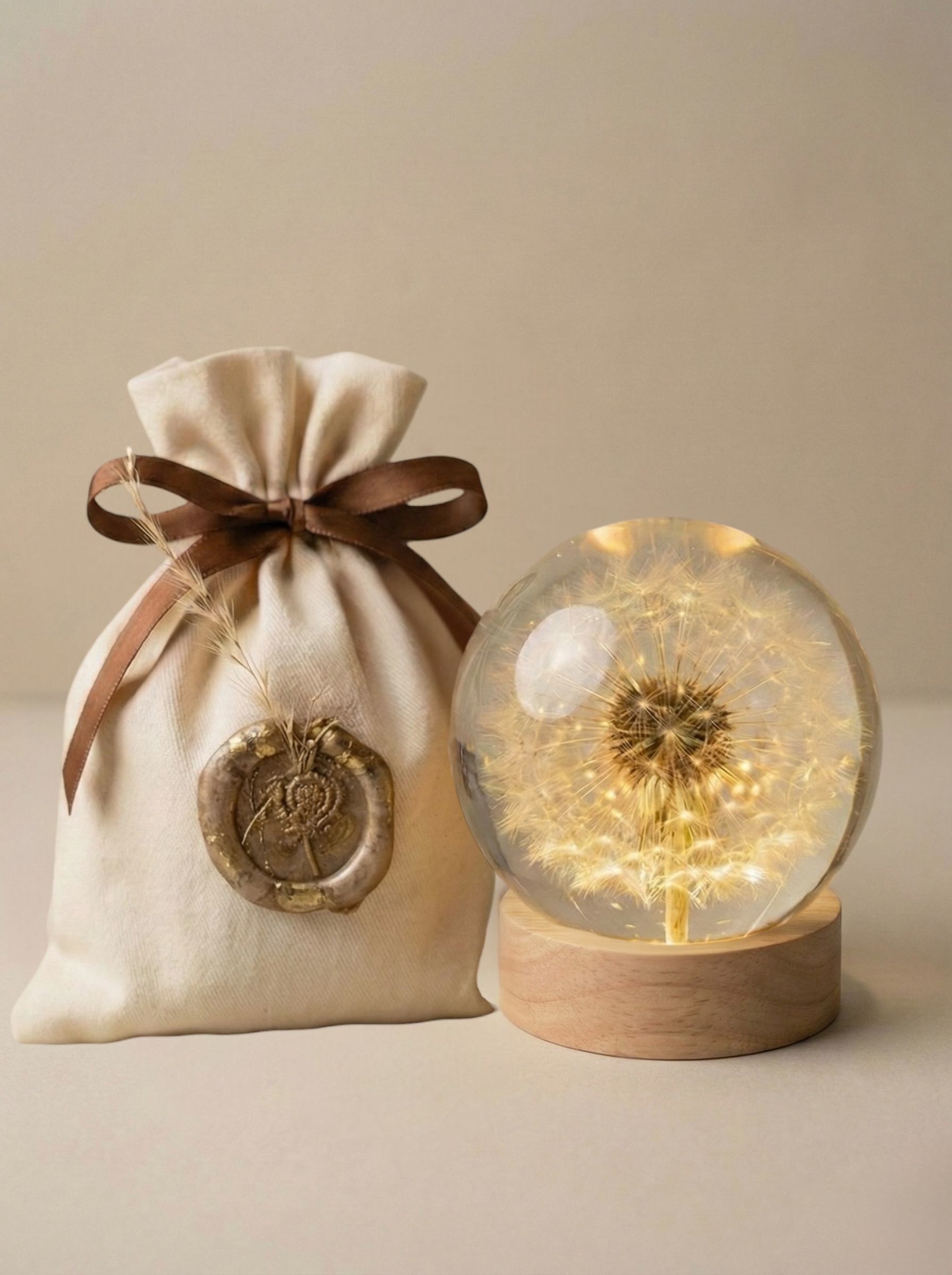 Dandelion Lamp Sphere - Choose your size
