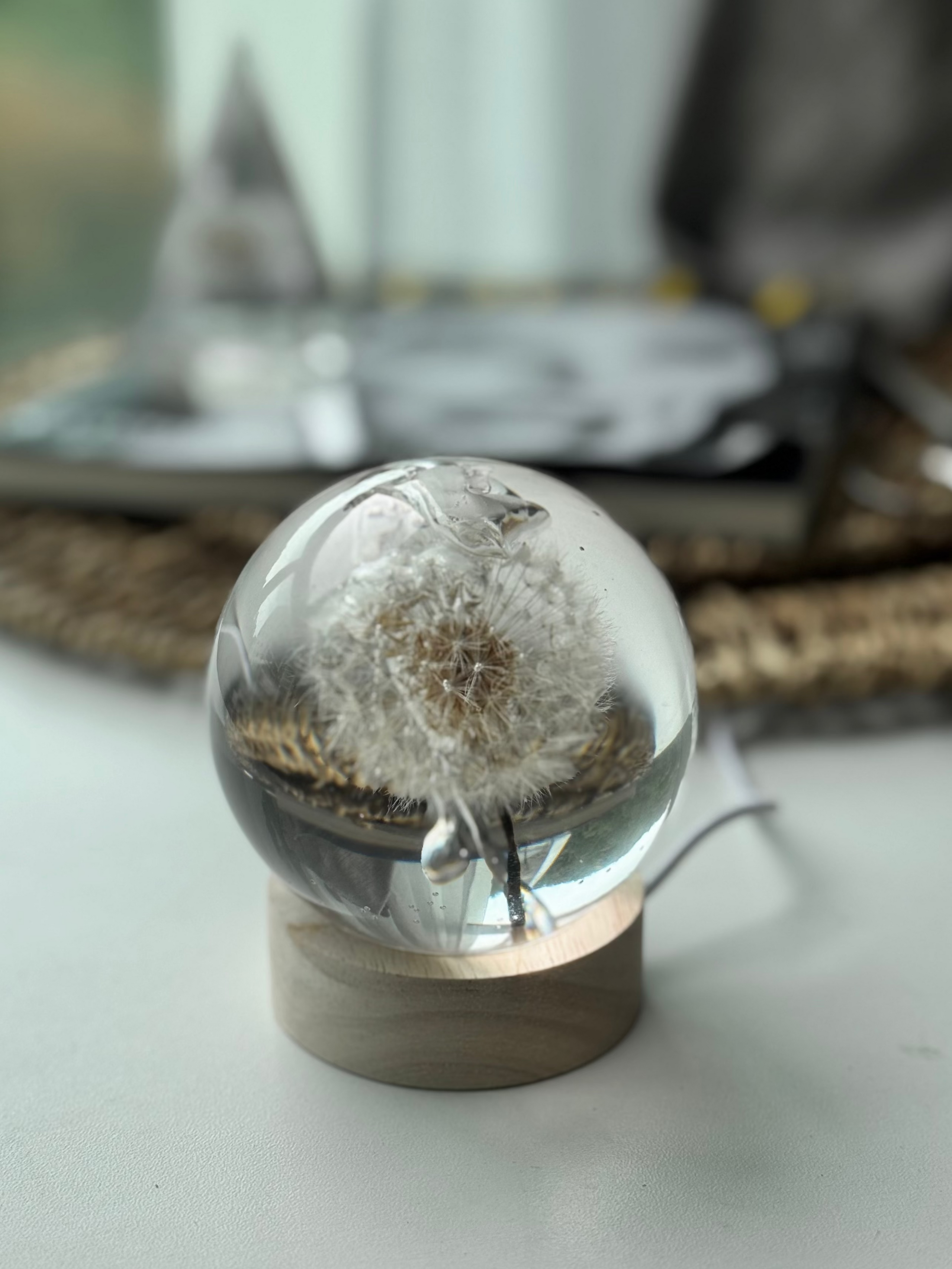 SALE M Dandelion Sphere - Two Internal Bubbles