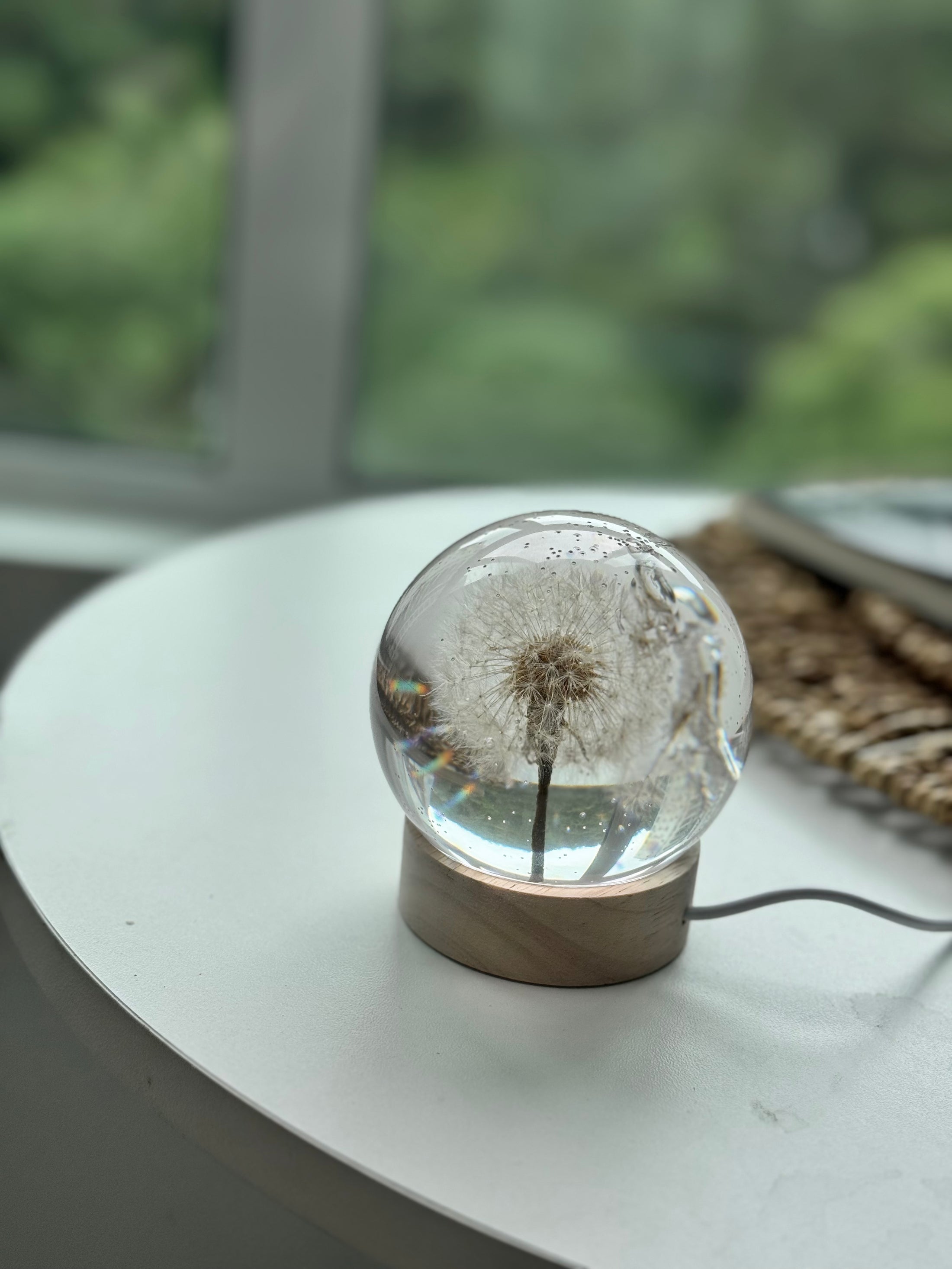 SALE M Dandelion Sphere - Two Internal Bubbles