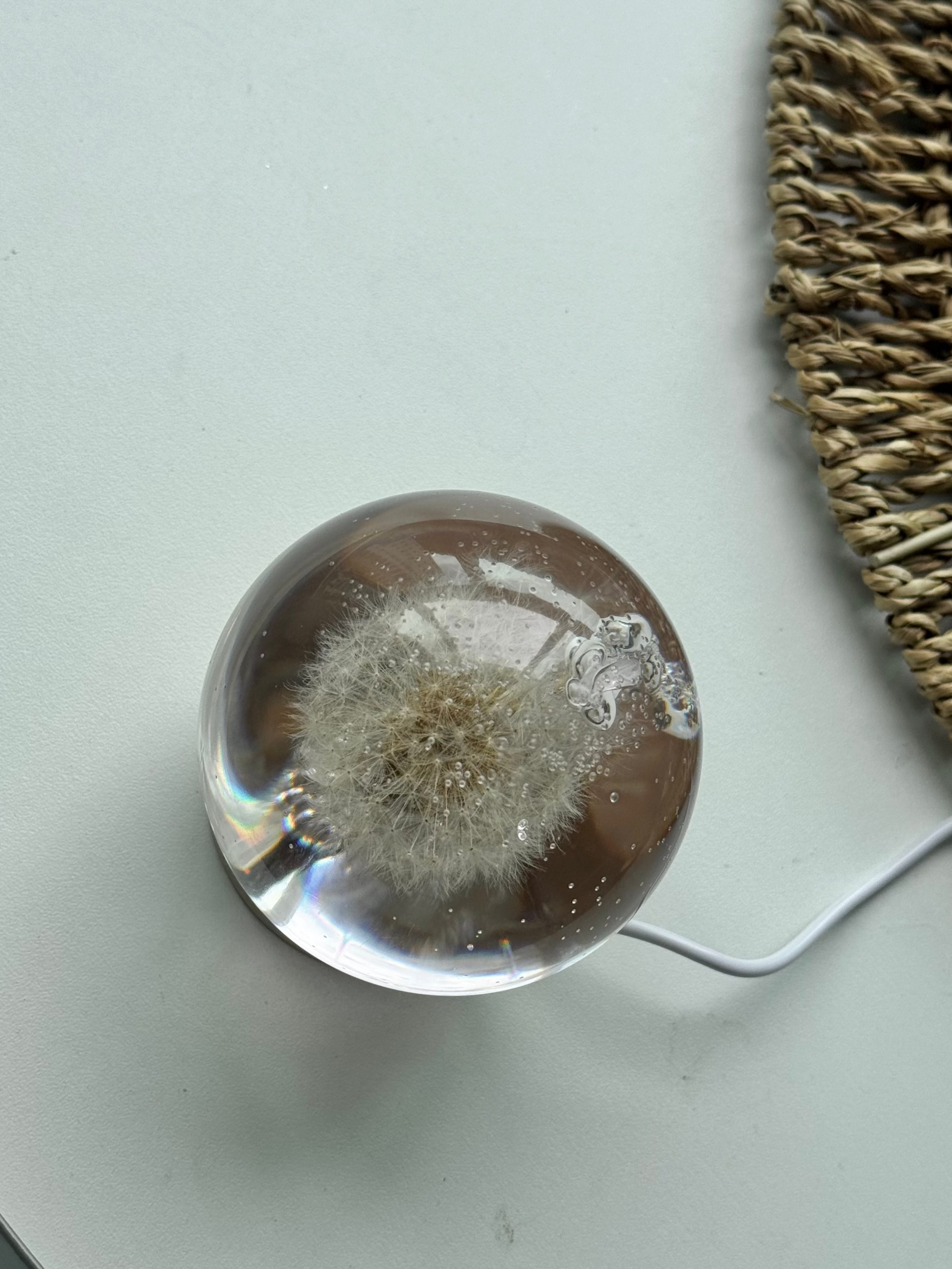 SALE M Dandelion Sphere - Two Internal Bubbles