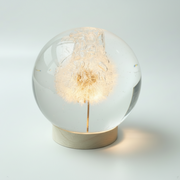 SALE L Dandelion Sphere - Crystal Bubble Texture
