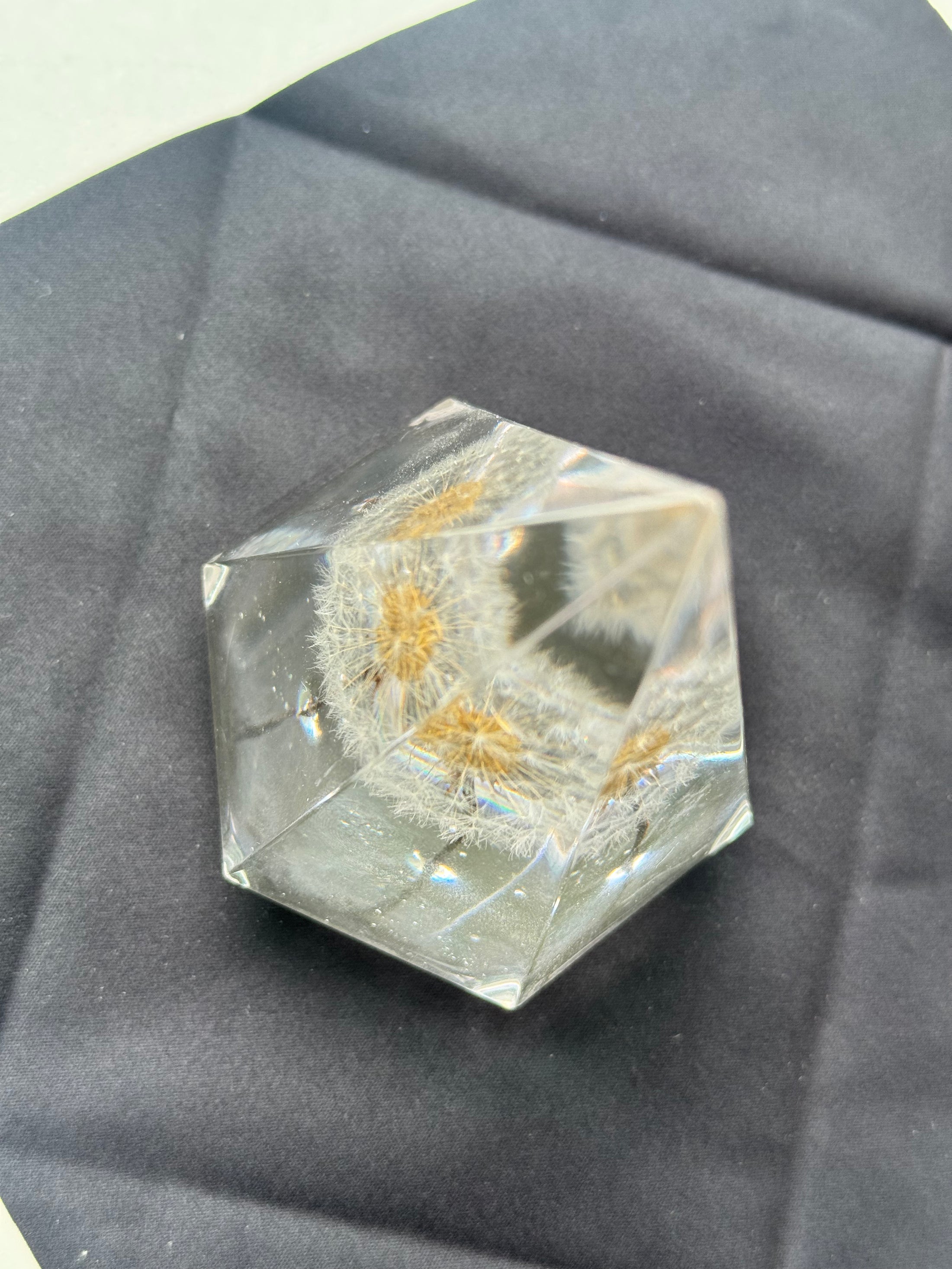 FACETED DANDELION RING HOLDER ready to ship
